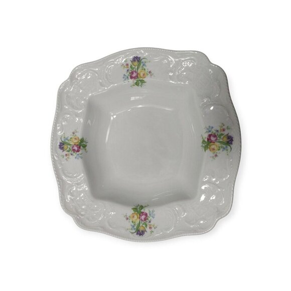 Vintage Rosenthal Continental Sanssouci floral pattern square serving bowl Rose - Picture 12 of 12